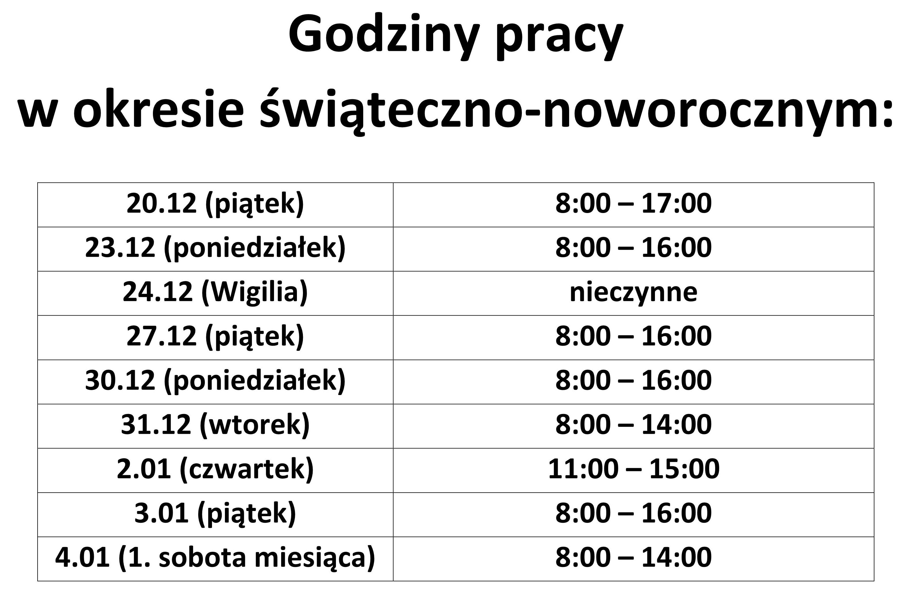 Zmiana godzin pracy Biblioteki w Staszowie w okresie świąteczno-noworocznym