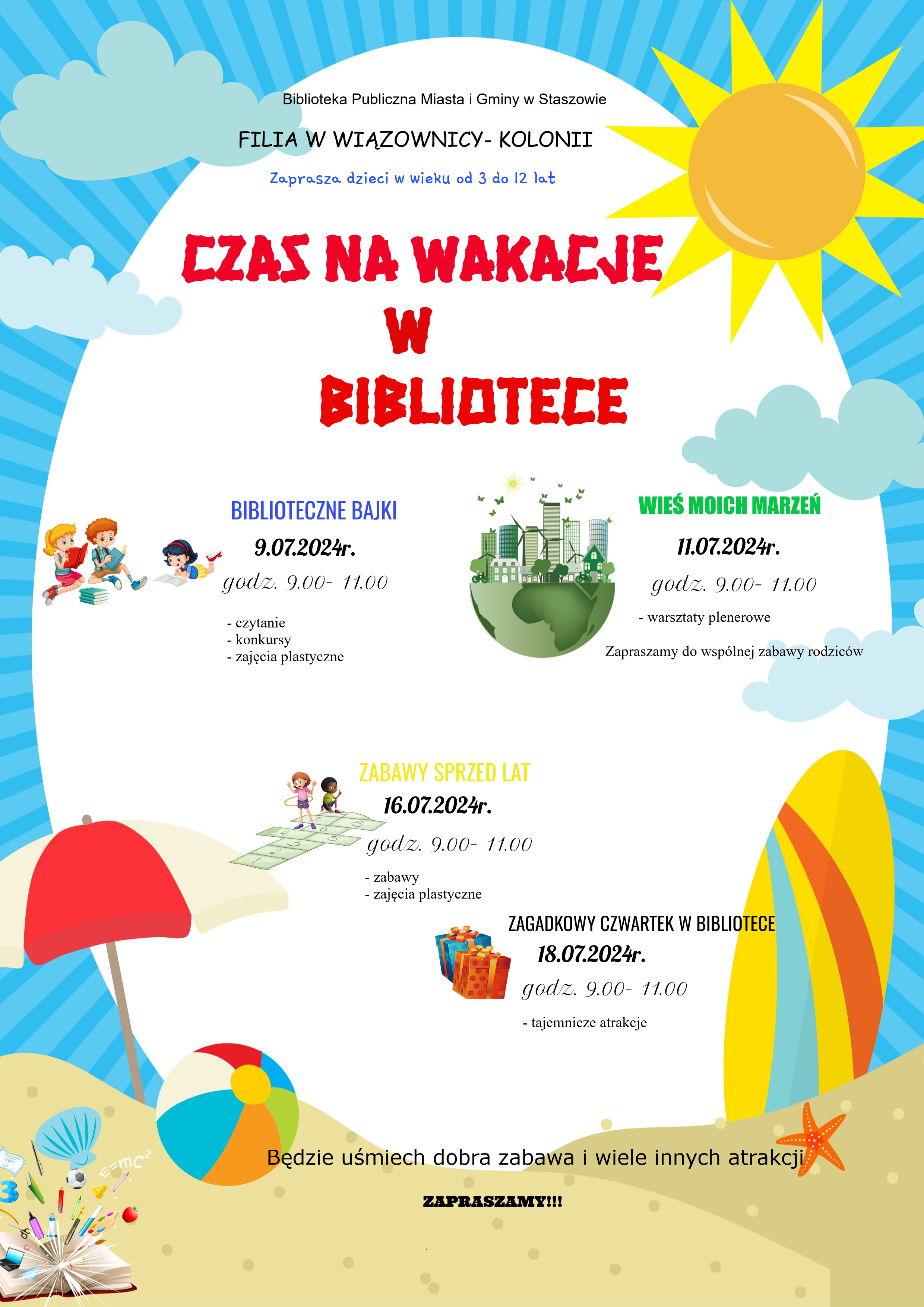 Wakacje w Filiach Biblioteki!