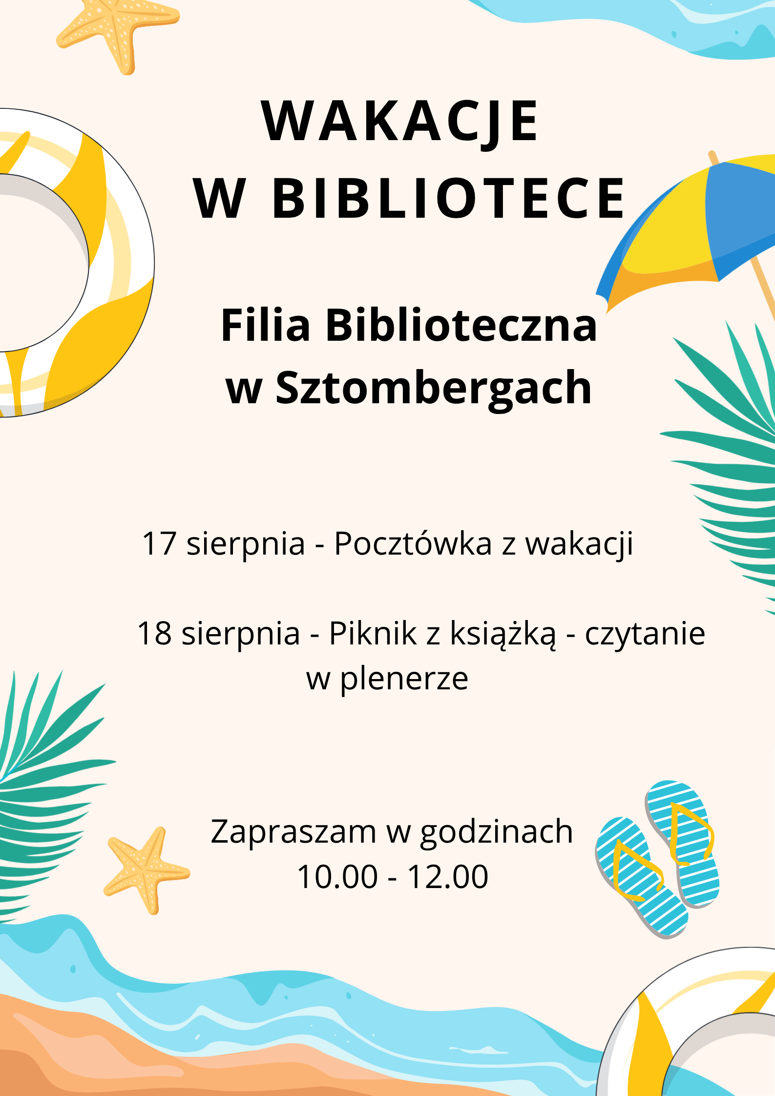 Wakacje w&nbsp;Filiach Biblioteki!