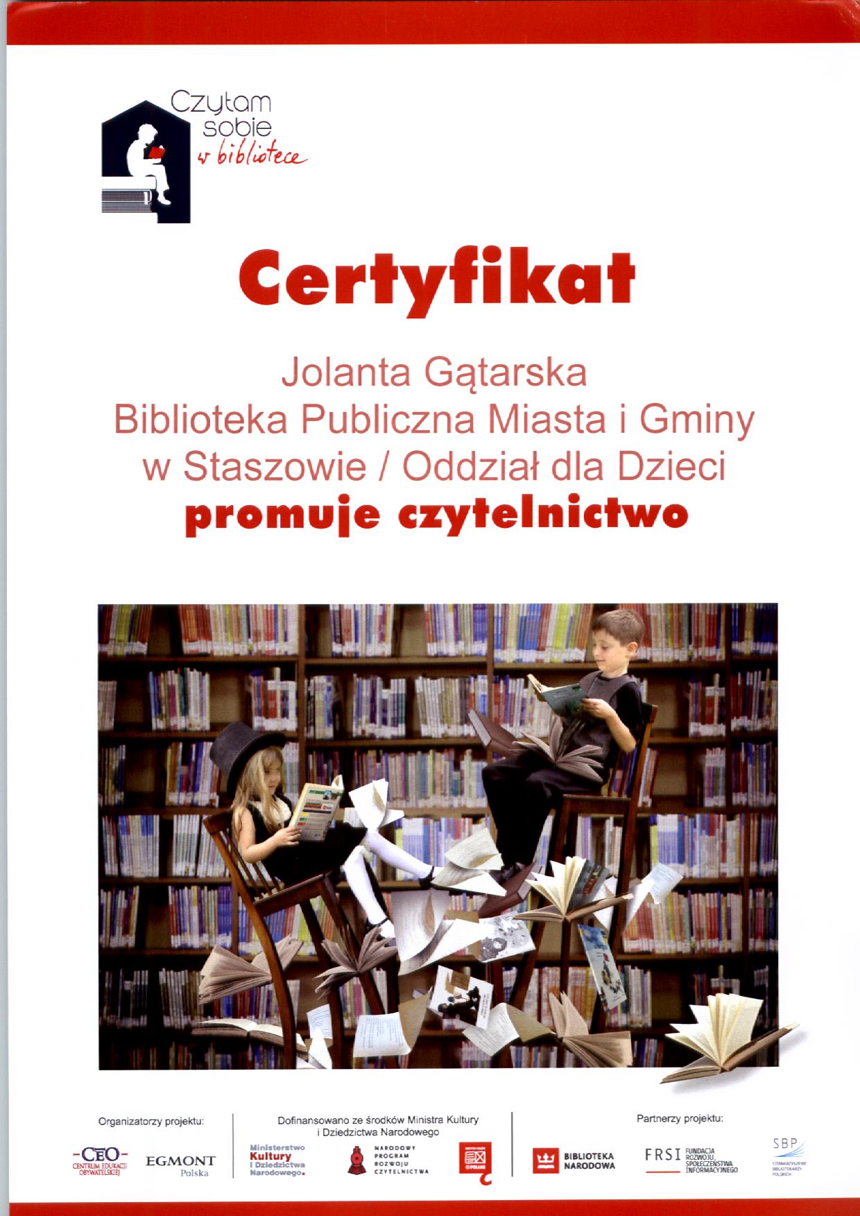 Nagrody i wyróżnienia dla Biblioteki Publicznej Miasta i Gminy w Staszowie